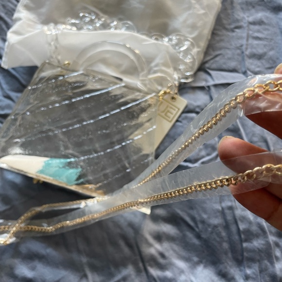 Clear Acrylic Crushed Ice Snap Handbag (brand new) - Picture 4 of 4